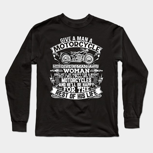 Biker Long Sleeve T-Shirt by UniqueWorld